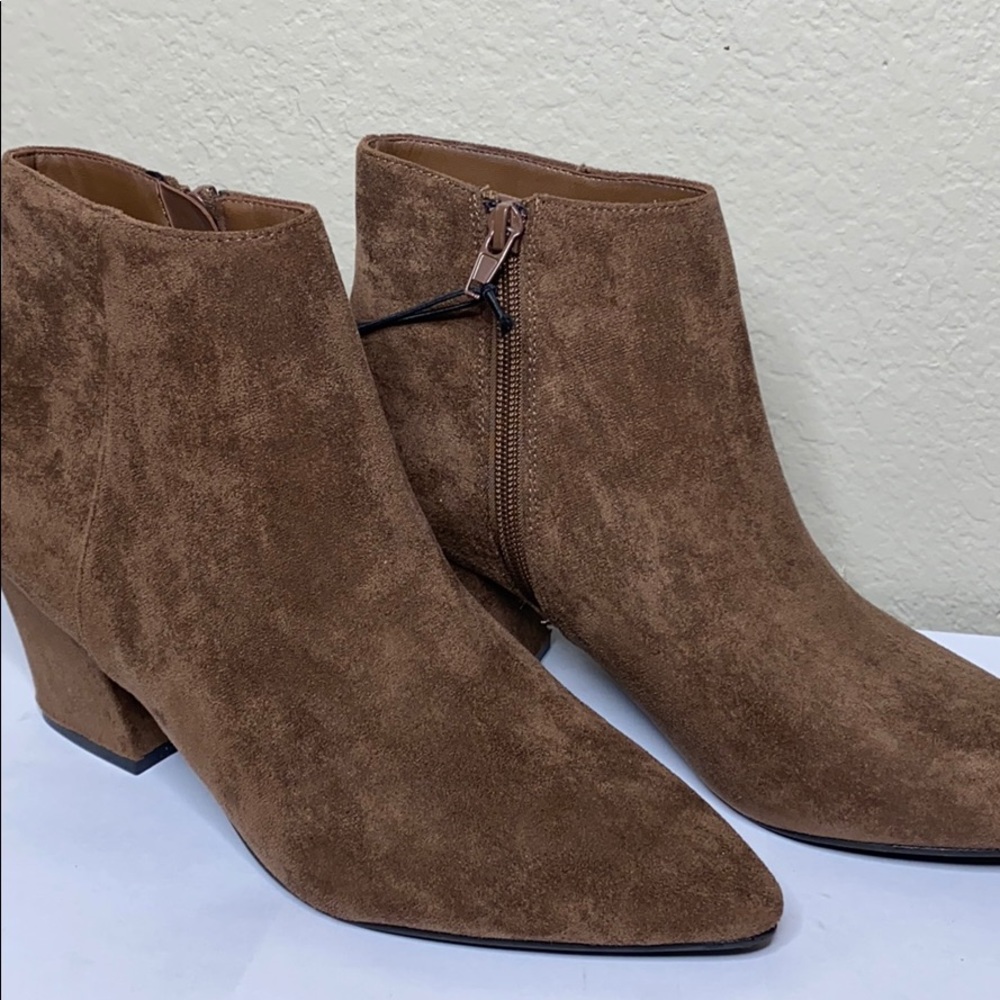 Brown Suede Booties